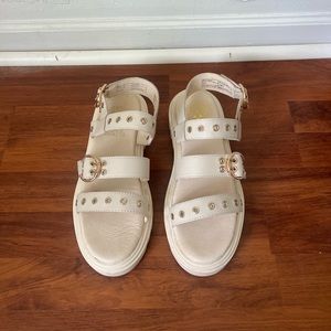 Cream sandals